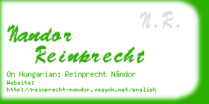 nandor reinprecht business card