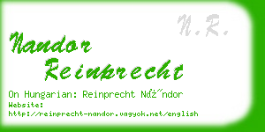 nandor reinprecht business card